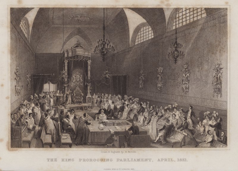 De koning die het parlement schorst, april 1831 door English School