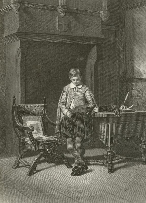 De page van de dame door English School