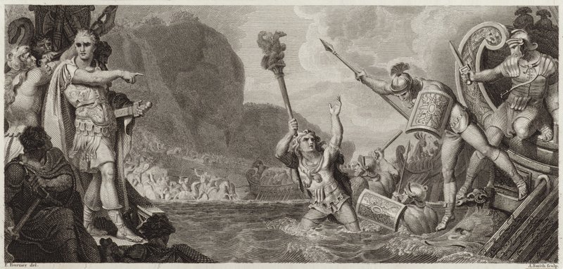 De landing van Julius Caesar door English School