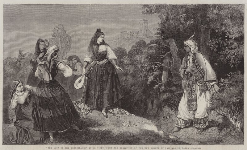 "De Laatste der Abencerages," van de Tentoonstelling van de Nieuwe Vereniging van Aquarellisten door English School