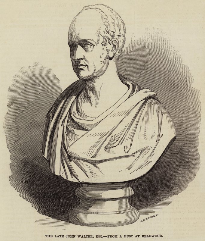 De Laatste John Walter, Esquire, van een Buste in Bearwood (gravure) door English School
