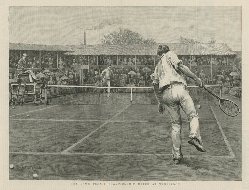 Het Lawn Tennis Kampioenschap in Wimbledon door English School