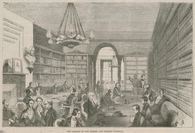 De Bibliotheek van het British and Foreign Institute door English School