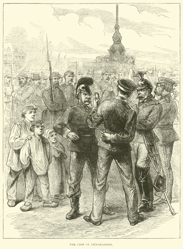 De demarcatielijn, maart 1871 door English School