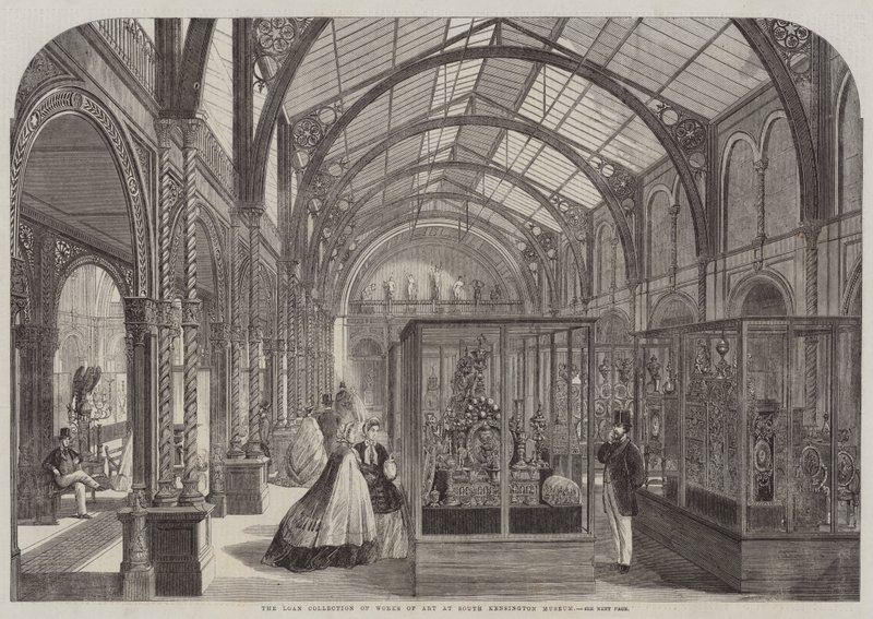 De leningcollectie van kunstwerken in het South Kensington Museum door English School