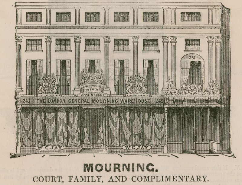 Het London General Mourning Warehouse, Regent Street, Londen door English School