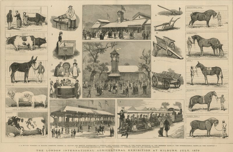 De Londense Internationale Landbouwtentoonstelling in Kilburn, juli 1879 door English School