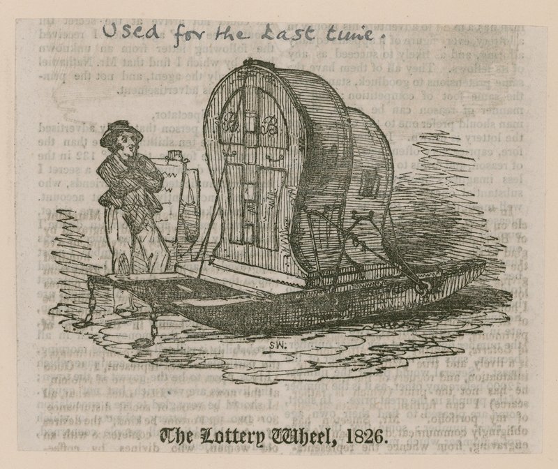 Het Loterijwiel, 1826 door English School