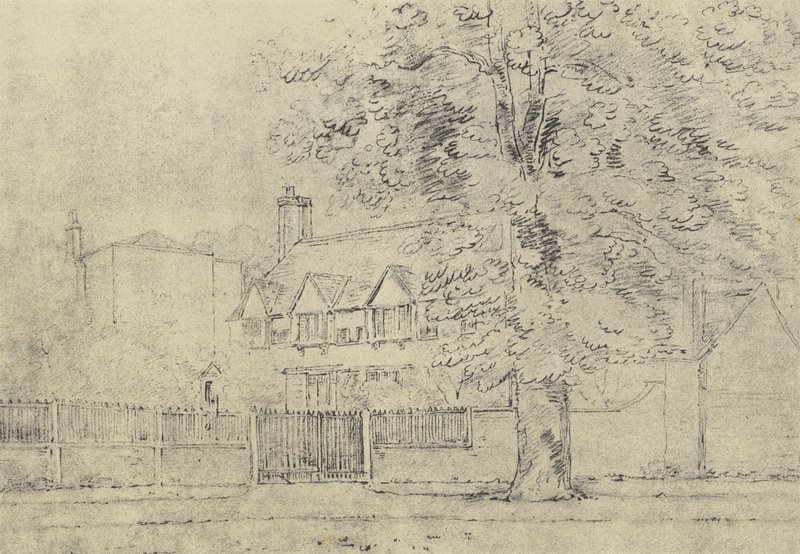 Het landhuis, ca. 1770 (gravure) door English School