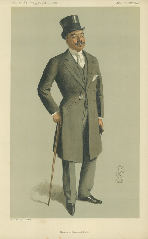 De Markies de Soveral, cartoon uit Vanity Fair magazine, 13 november 1912 door English School