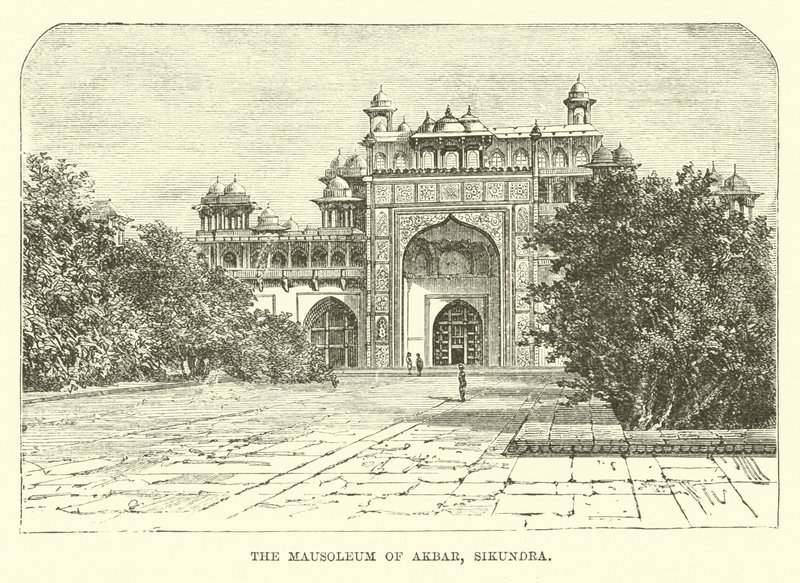 Het Mausoleum van Akbar, Sikundra door English School