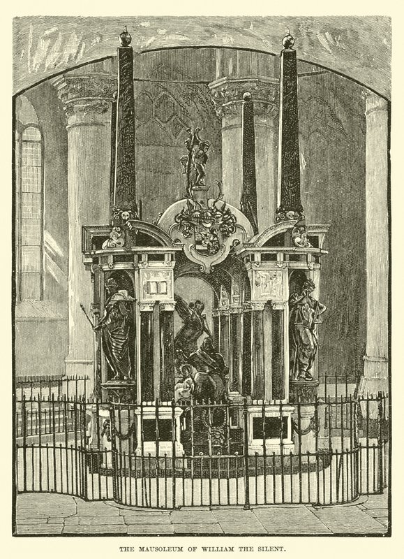 Het Mausoleum van Willem de Zwijger door English School