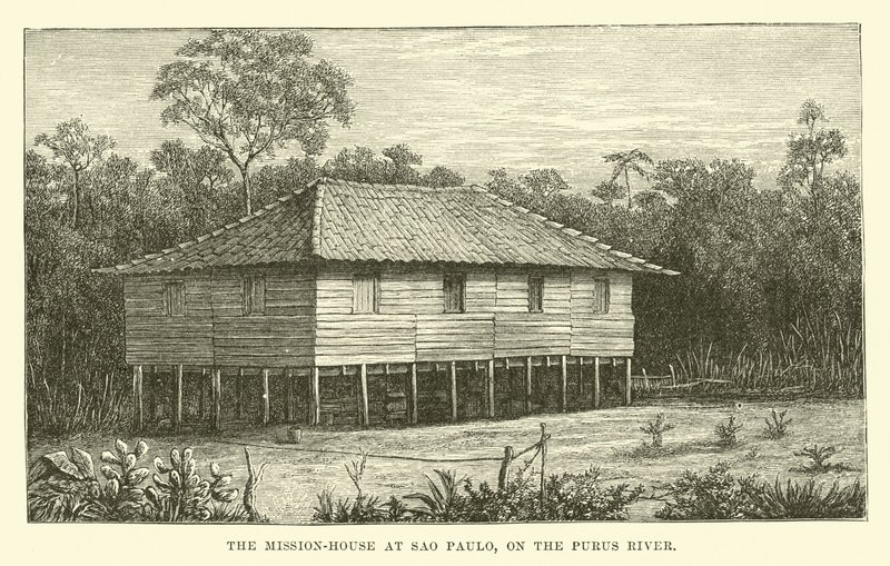 Het missiehuis in Sao Paulo, aan de Purus-rivier door English School