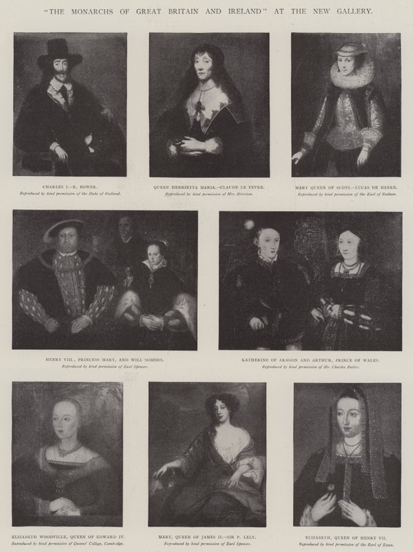 "De Monarchen van Groot-Brittannië en Ierland" in de Nieuwe Galerij door English School