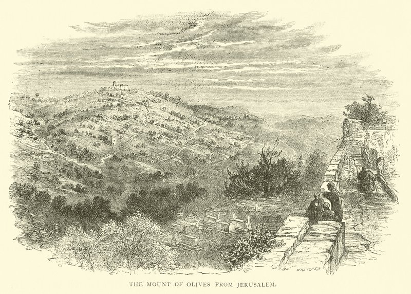 De Olijfberg vanuit Jeruzalem door English School