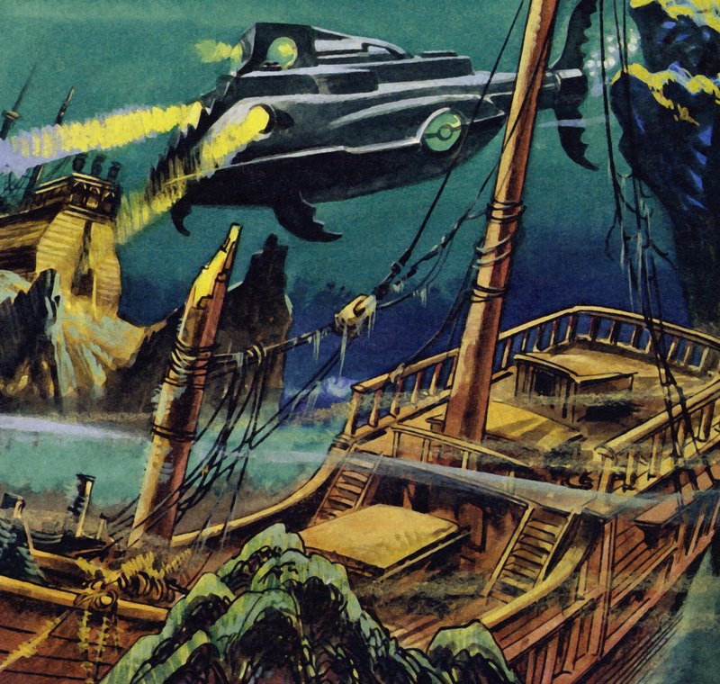 De Nautilus voer over de wrakken van twee Franse galeien door English School