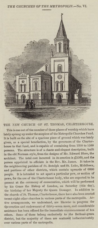 De nieuwe kerk van St. Thomas, Charterhouse door English School