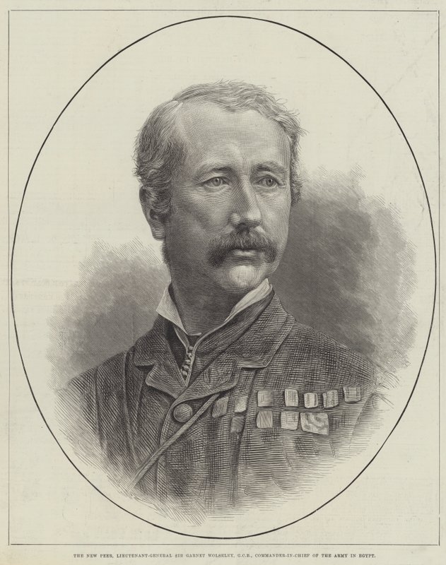 De Nieuwe Peer, Luitenant-Generaal Sir Garnet Wolseley, GCB, Opperbevelhebber van het Leger in Egypte door English School