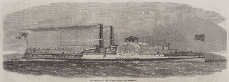 De Nieuwe Wereld, een van de Hudson River Stoomschepen door English School