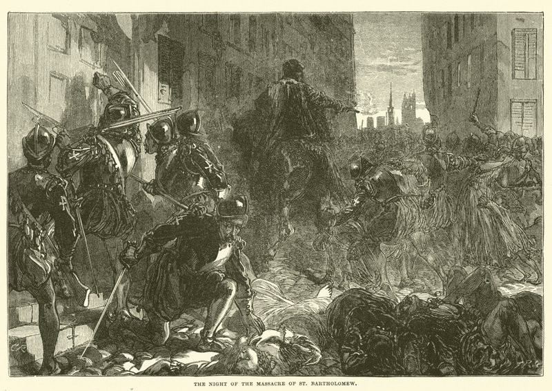 De nacht van het bloedbad van St. Bartholomeus door English School