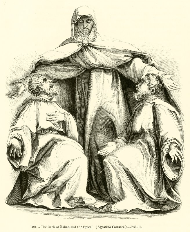 De eed van Rachab en de spionnen, Agostino Carracci, Jozua ii door English School