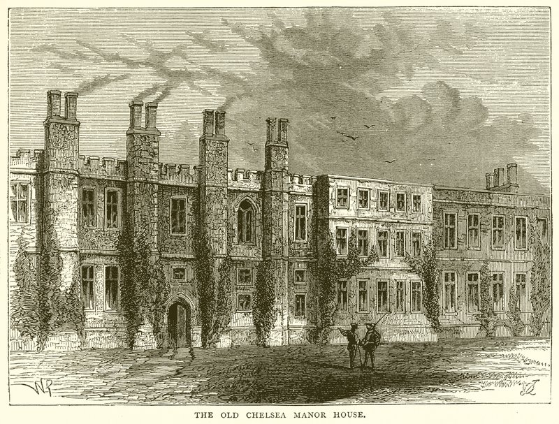 Het oude Chelsea Manor House door English School