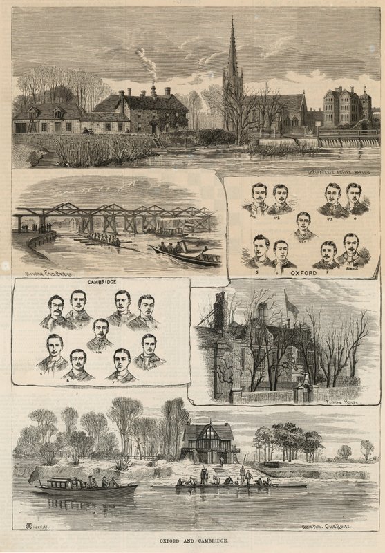 De Oxford en Cambridge bootrace door English School