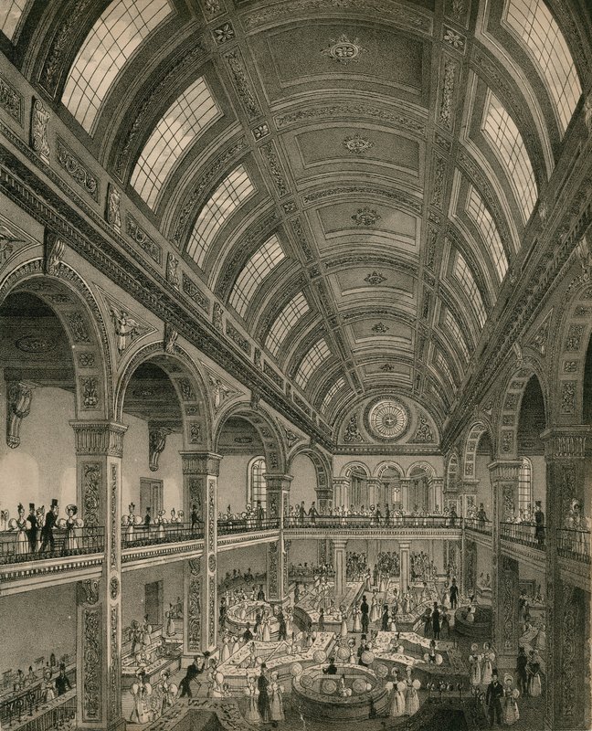 Het Pantheon Bazaar, Oxford Street, Londen door English School