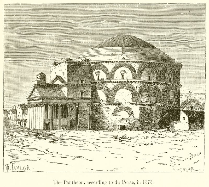 Het Pantheon, volgens du Perac, in 1575 door English School