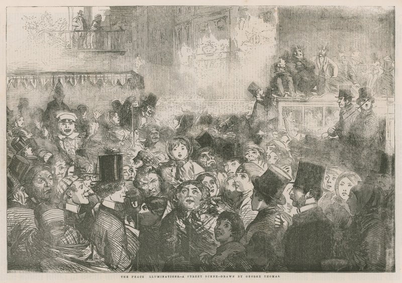 De Vredesverlichtingen: Een Straatscène door English School