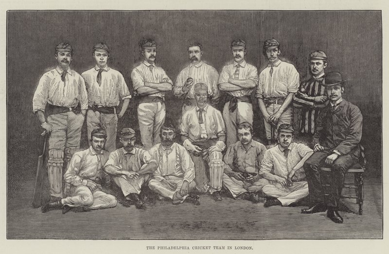 Het Philadelphia cricketteam in Londen door English School