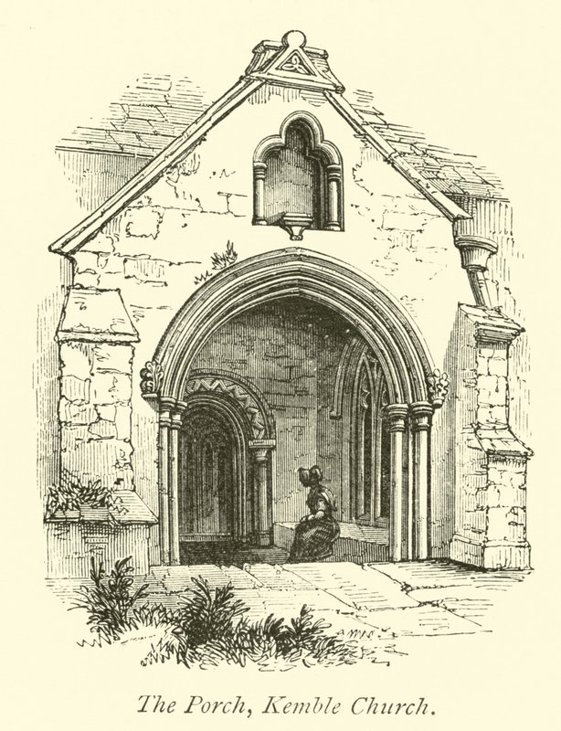 De portiek, Kemble Church door English School