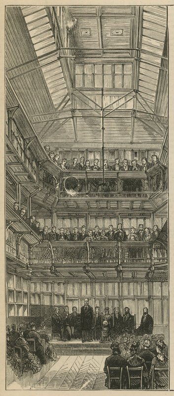 De Prins van Wales opent de nieuwe gebouwen van St Bartholomews Ziekenhuis door English School