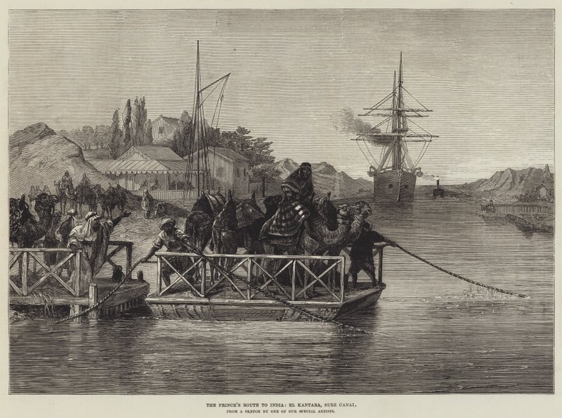 De route van de prins naar India, El Kantara, Suezkanaal door English School