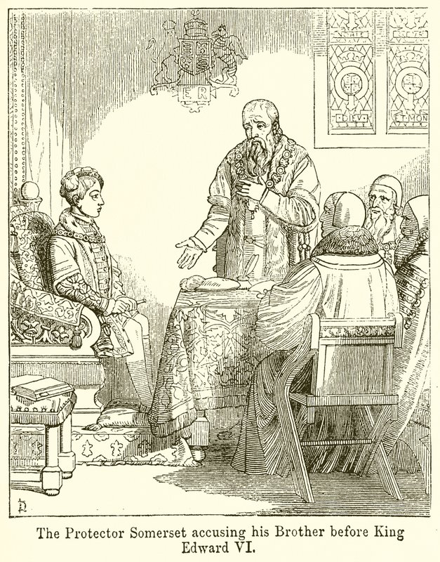 De Beschermer Somerset beschuldigt zijn Broer voor Koning Edward VI door English School