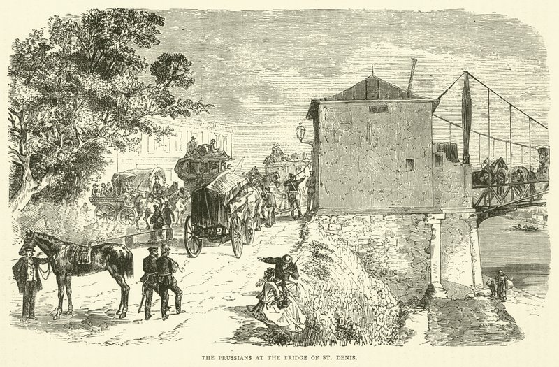 De Pruisen bij de brug van St Denis, januari 1871 door English School
