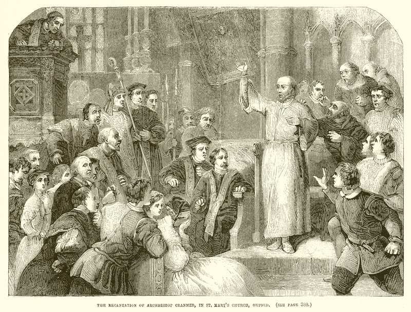 De herroeping van aartsbisschop Cranmer, in de St. Mary