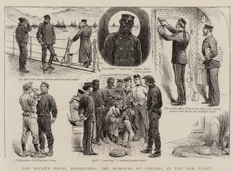 De Recente Marine Manoeuvres, de Humor van het Bunkeren in de Rode Vloot door English School