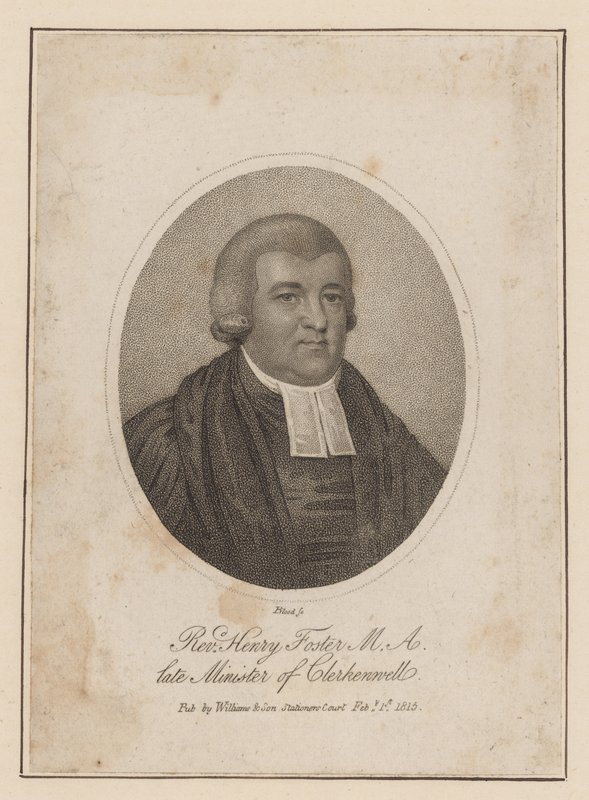 De Eerwaarde Henry Foster, voormalig Minister van Clerkenwell door English School