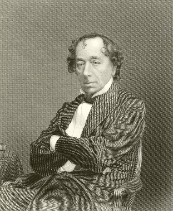 De zeer eerbiedwaardige Benjamin Disraeli door English School