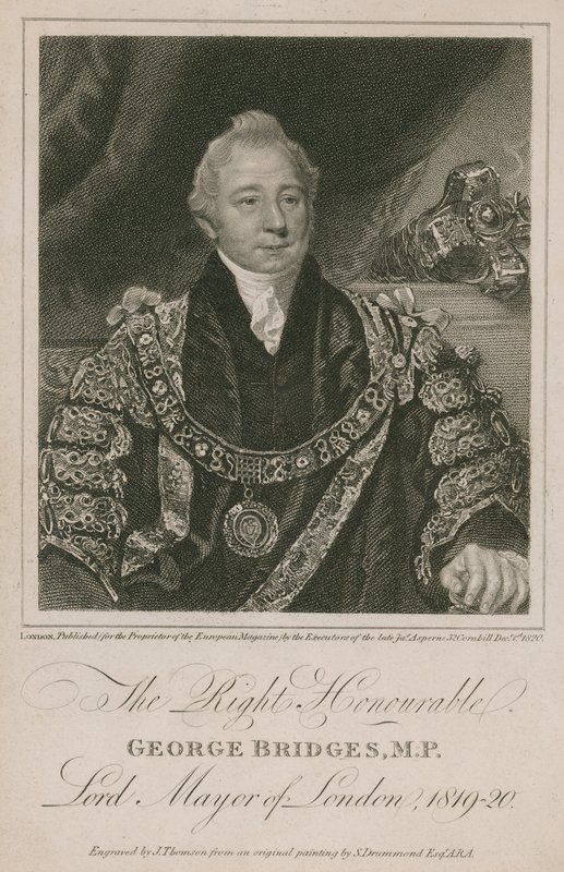 De zeer eerbiedwaardige George Bridges, burgemeester van Londen 1819-20 door English School
