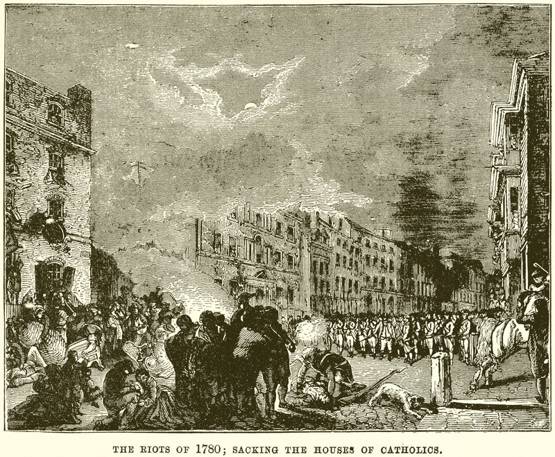 De Rellen van 1780; Het Plunderen van de Huizen van Katholieken door English School
