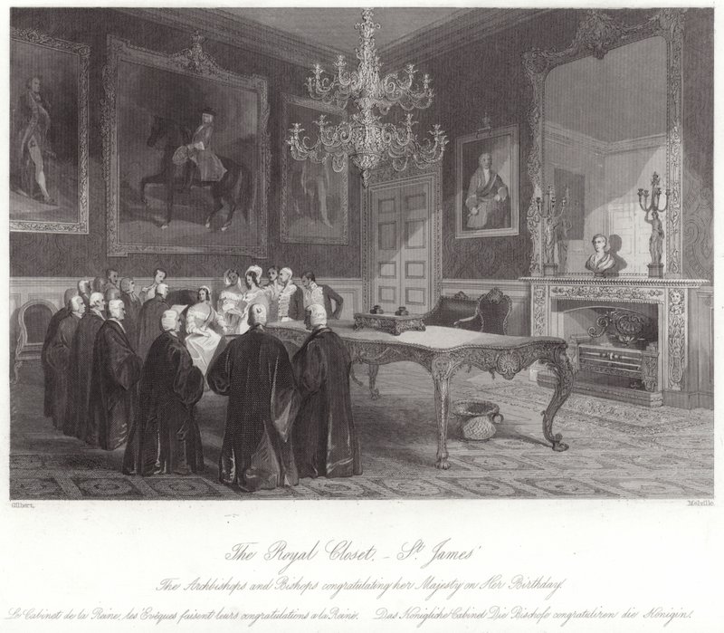 De koninklijke kast in St. James Palace door English School