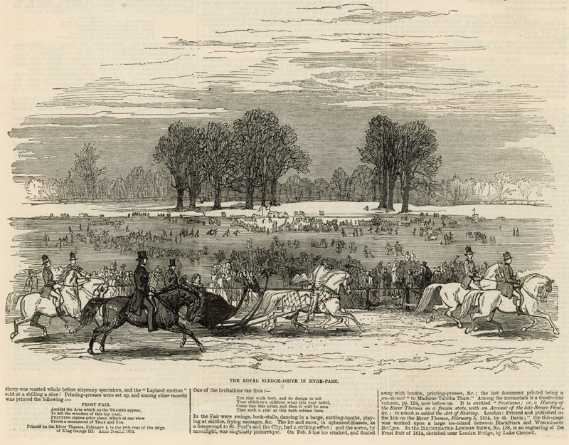 De koninklijke slee rit in Hyde Park door English School