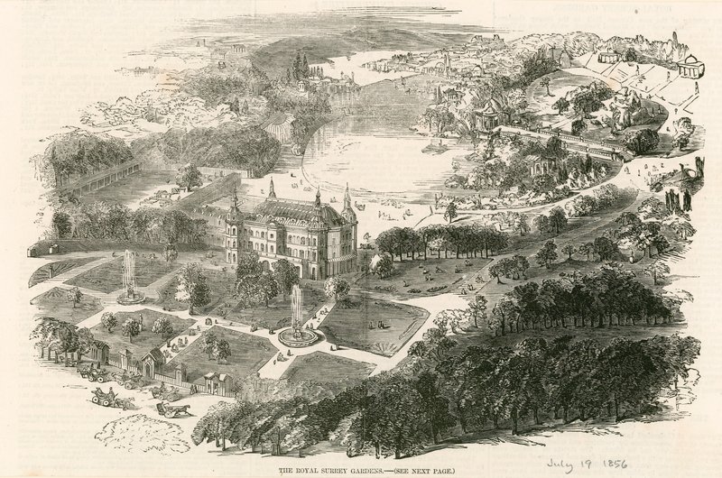 De Koninklijke Surrey Gardens (Surrey Zoological Gardens), Londen door English School