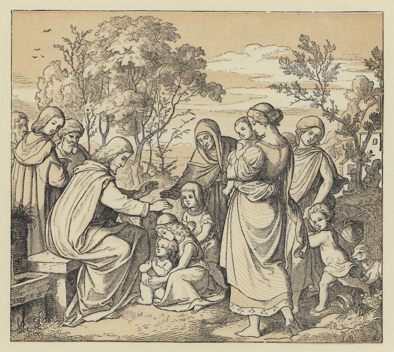 De Verlosser zegent kleine kinderen (gravure) door English School