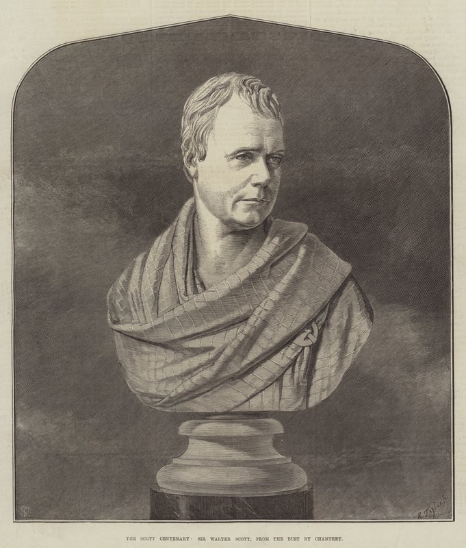De Scott-eeuwfeest, Sir Walter Scott, naar de buste van Chantrey door English School
