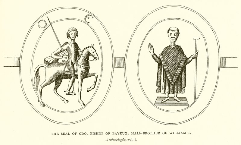 Het zegel van Odo, bisschop van Bayeux, halfbroer van Willem I door English School