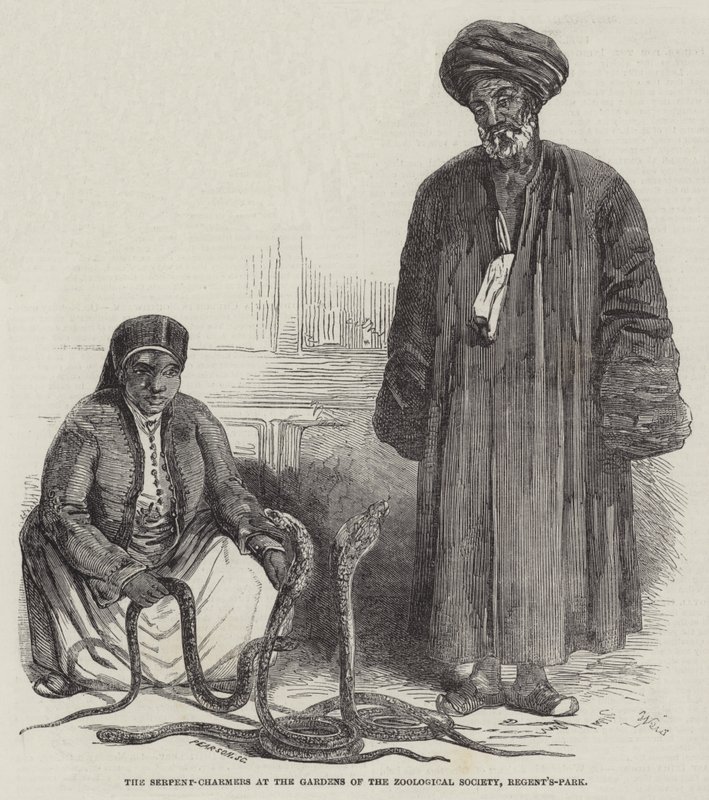 De Slangenbezweerders in de Tuinen van de Zoological Society, Regent