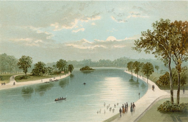 De Serpentine, vanaf de Brug door English School